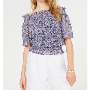 NWT Michael Michael Kors' cropped peasant top